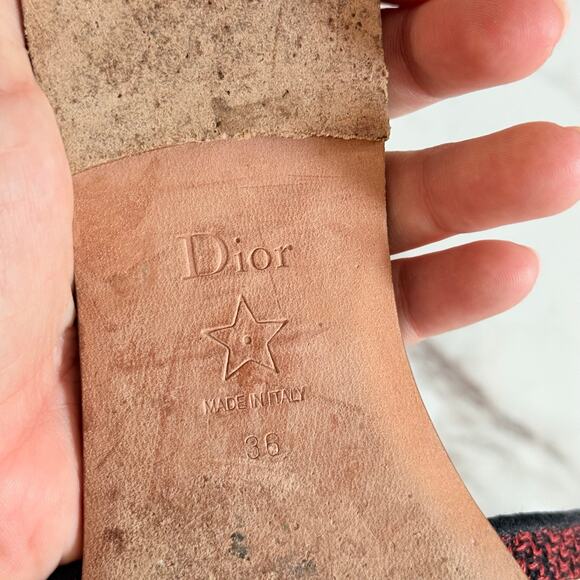 Christian Dior Dway Rainbow Multicolor Embroidered Logo Slide Flat Sandal - Picture 3 of 5